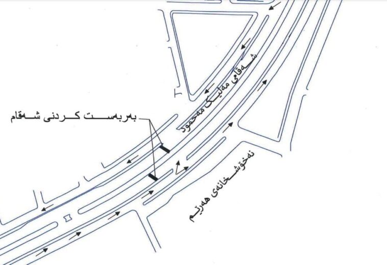 شەقامێکی سلێمانی بەربەست دەکرێت